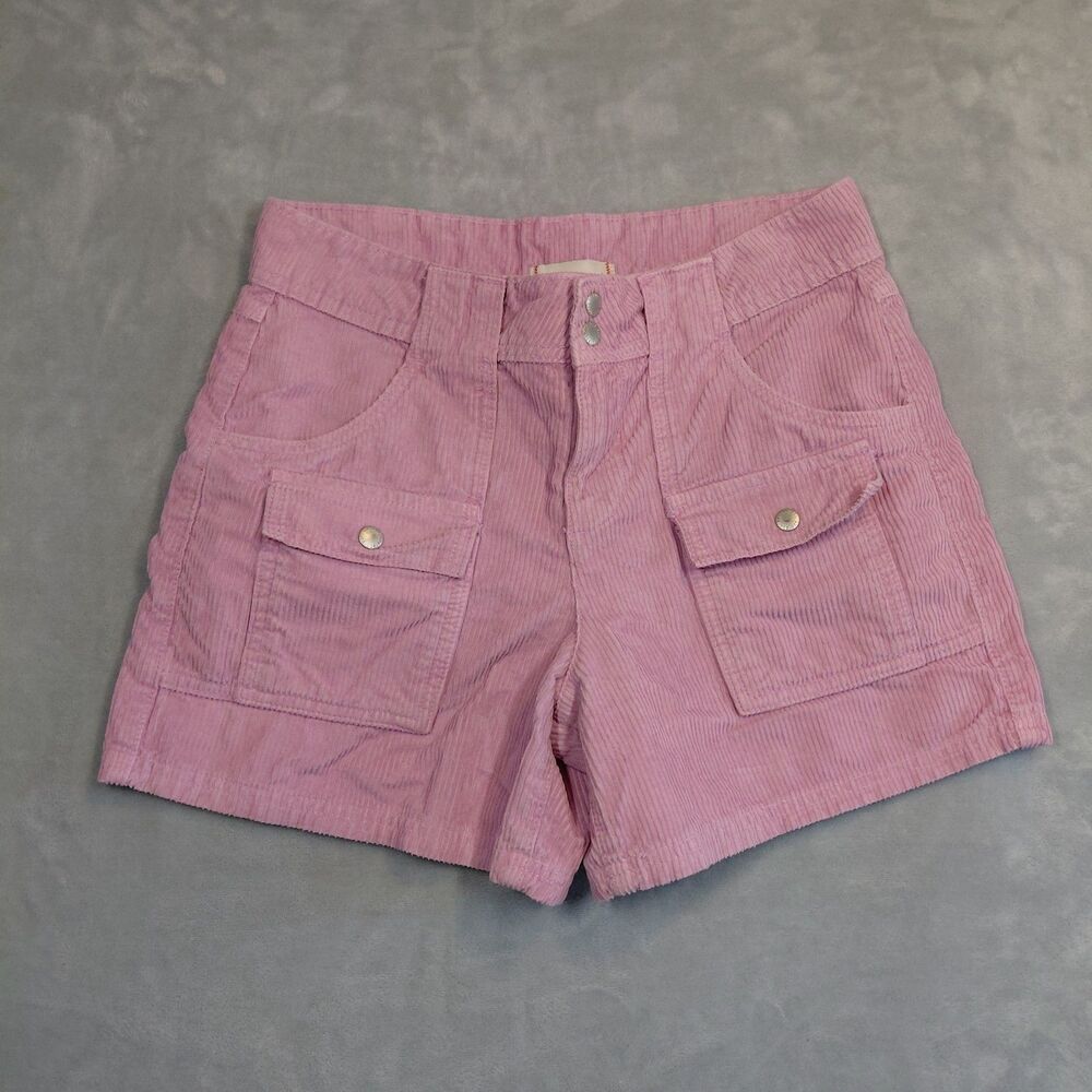 BDG Urban Outfitters US 4 Shorts Lavender-Pink Corduroy Utility Cargo High Rise